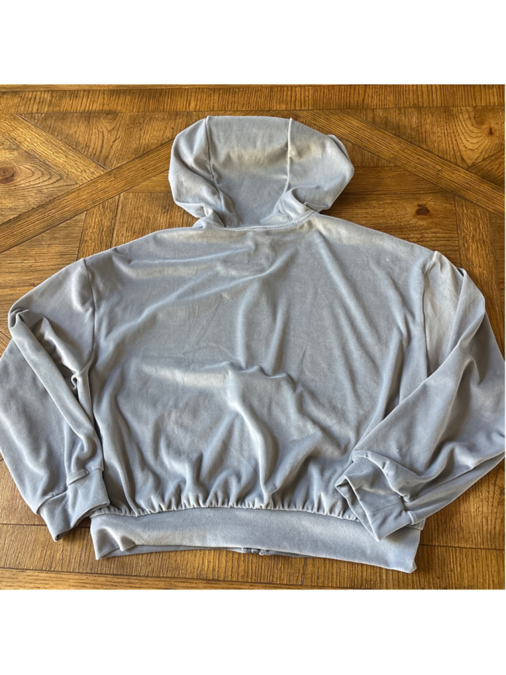 Alo Yoga Velour glimmer Full -Zip Hoodie cropped - Picture 2 of 6